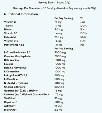 MyProtein MYPRE Азотен Бустър - 420 грама, 30 дози