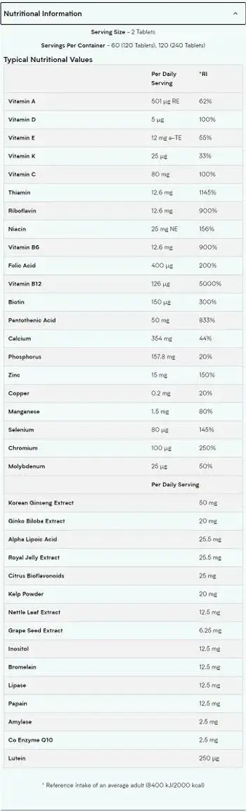 MyProtein Alpha Men Super Multi Vitamin Витамини за Mъже
