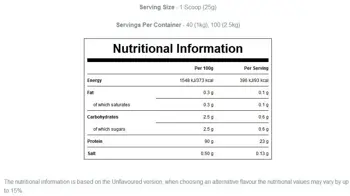 MyProtein Impact Whey Isolate Суроватъчен Протеин Изолат - 2500 грама, 100 дози