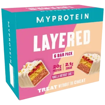 MyProtein Layered Bar Протеинов Бар - 12 бара x 60 грама, 12 дози