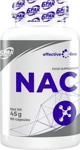 6PAK Nutrition NAC 150 мг Н-Ацетил Цистеин - 90 капсули, 90 дози
