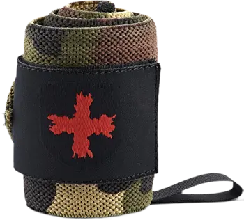 Накитници с палец / Wristwraps / Red Line - Green Camo