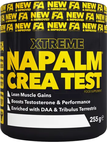 FA Nutrition Napalm Crea Test with DAA & Tribulus Креатин Монохидрат - 255 грама, 30 дози