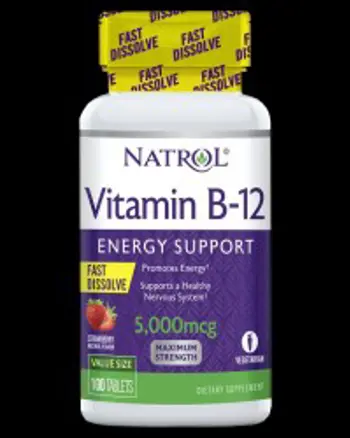 Vitamin B-12 5000 mcg / Fast Dissolve 100 Таблетки 100 Дози