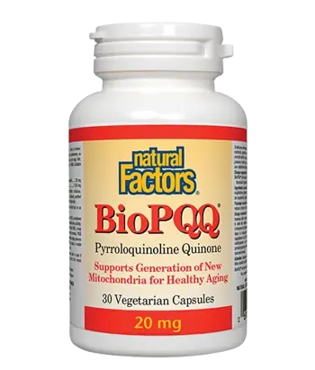 Natural Factors 20 мг BioPQQ® Пиролоквинолин Квинон - 30 вег капсули, 30 дози