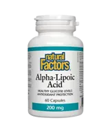 Natural Factors Alpha Lipoic Acid 200 мг Диабет Алфа-Липоева Киселина - 60 капсули, 60 дози