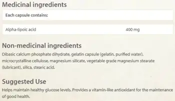 Natural Factors Alpha Lipoic Acid 200 мг Диабет Алфа-Липоева Киселина - 60 капсули, 60 дози