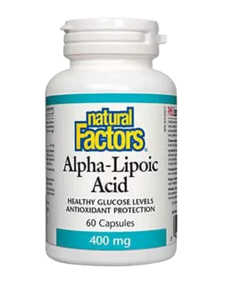 Natural Factors Alpha Lipoic Acid 400 мг Алфа-Липоева Киселина - 60 капсули, 60 дози