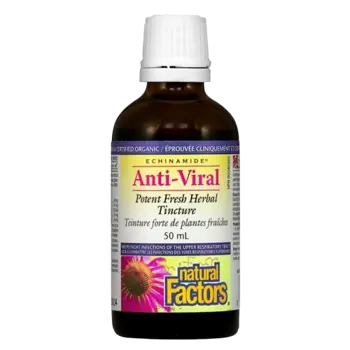 Natural Factors Anti-Viral При Вирусни Инфекции Анти-Вирал Имуноукрепваща Билкова Тинктура - 50 мл, 50 дози