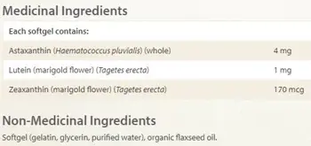 Natural Factors Astaxanthin Plus 4 мг Астаксантин + Лутеин и Зеаксантин - 60 гел капсули, 60 дози