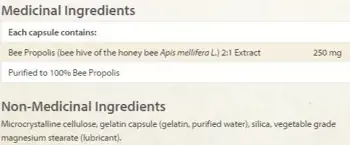 Natural Factors Bee Propolis 500 мг Прополис - 90 капсули, 90 дози