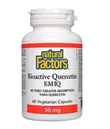 Natural Factors Bioactive Quercetin EMIQ 167 мг Биоактивен Kверцетин - 60 веге капсули, 60 дози