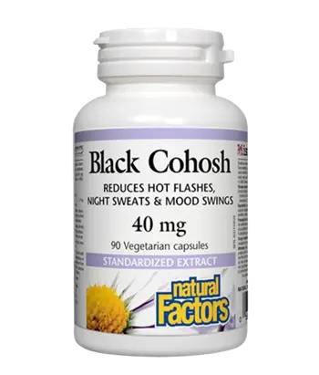 Natural Factors Black Cohosh 40 мг Гроздовиден Ресник - 90 веге капсули, 90 дози