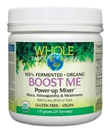 Natural Factors Boost Me™ Power-up Mixer™ Whole Earth & Sea® Формула с Мака, Ашваганда, Смес от Гъби - 175 грама пудра, 25 дози