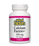 Natural Factors Calcium Factor+® 350 мг Калций Фактор+® Цитрат - 90 таблетки, 90 дози