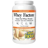 Natural Factors Чист Суроватъчен Протеин Whey Factors® Неовкусен, за Мускули и Възстановяване - 1000 грама, 38 дози