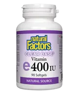 Natural Factors Clear Base Vitamin E 400 IU Антиоксидант Витамин E