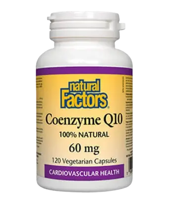 Natural Factors Coenzyme 60 мг Q10 Коензим Q10 - 120 веге капсули, 120 дози