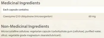 Natural Factors Coenzyme 60 мг Q10 Коензим Q10 - 120 веге капсули, 120 дози
