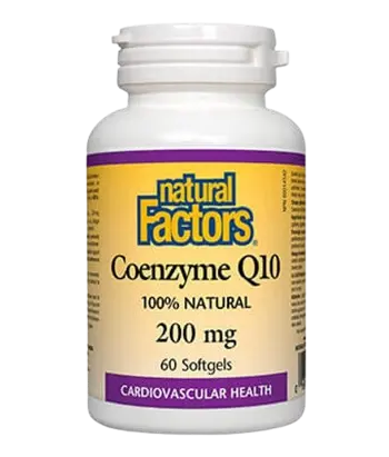 Natural Factors Coenzyme Q10 All-Natural Form 200 мг Коензим Q10 (Антиоксидант и Кардиопротектор)