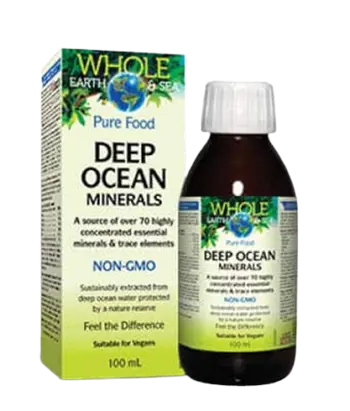 Natural Factors Deep Ocean Minerals Whole Earth & Sea®Дълбоководни Mорски Mинерали - 100 мл, 20 дози
