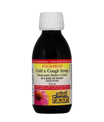 NATURAL FACTORS ECHINAMIDE Cold & Cought Syrup Сироп При Кашлица и Настинка - 150 мл, 20 дози