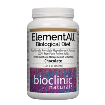 Natural Factors ElementAll Biological Diet Елементна Диета Формула Срещу Чревни Възпаления и Хранителни Алергии с Вкус на Шоколад - 1404 грама, 36 дози