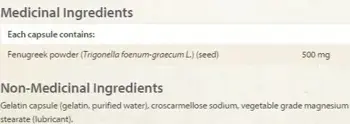 Natural Factors Fenugreek Seed 500 мг Метаболитно Здраве Сминдух Семена - 90 капсули, 90 дози