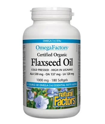 Natural Factors Flaxseed Oil 1000 мг Ленено Масло