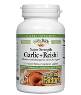 Natural Factors GarlicRich® Super Strength Garlic Plus Reishi Чесън + Рейши - 120 капсули, 120 дози