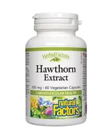 Natural Factors Глог 465 мг Сила за Сърцето, Баланс за Нервната Система - 60 веге капсули, 60 дози