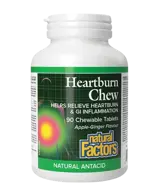 Natural Factors Heartburn Chew Билков Aнтиацид Против Киселини - 90 дъвчащи таблетки, 30 дози