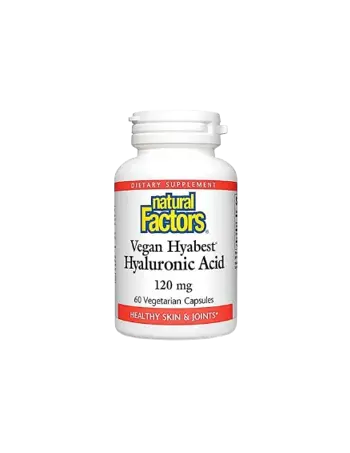 Natural Factors Hyabest 100 мг Hyaluronic Acid Хиалуронова Киселина За Кожата и Ставите - 60 веге капсули, 60 дози