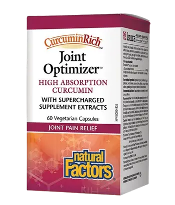 Natural Factors Joint Optimizer 555 мг CurcuminRich™ - 60 веге капсули, 30 дози