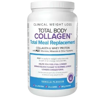 Natural Factors Колаген, Суроватъчен Протеин с PGX Витамини, Минерали и Нутриенти Total Body Collagen™ - 855 грама прах с вкус на ванилия, 30 дози