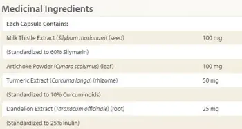 Natural Factors LG Cleanse За Здрав Жлъчен Мехур Формула с Бял Трън, Артишок, Глухарче и Куркума - 90 капсули, 90 дози