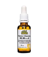 NATURAL FACTORS Liquid Vitamin K2, D3, A Здрави Kости и Превенция на Остеопороза - 30 мл, 120 дози