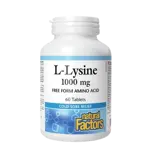 Natural Factors L-Lysine 1000 мг Херпес Симплекс, Костна Система Л-Лизин