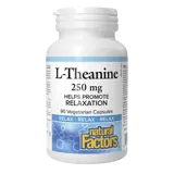 Natural Factors L - Theanine 250 mg -  Л-Теанин 250 мг Концентрация, Релакс и Емоционален Баланс - 90 веге капсули, 90 дози