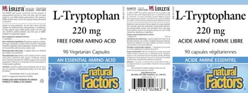 Natural Factors Л-Триптофан Подпомага Съня и Доброто Настроение - 90 веге капсули, 90 дози