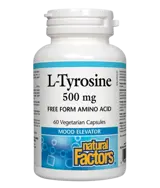 Natural Factors L-Tyrosine 500 мг Л-Тирозин - 60 веге капсули, 30 дози
