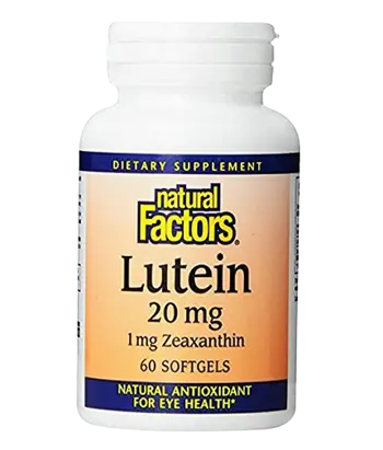 Natural Factors Lutein 20 мг with Zeaxanthin Лутеин Добро Зрение - 60 гел капсули, 60 дози