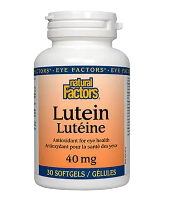 Natural Factors Lutein 40 мг Лутеин и Зеаксантин За Силно Зрение