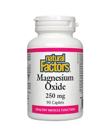 Natural Factors Magnesium Oxide 250 мг Магнезий Оксид - 90 каплети, 90 дози
