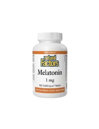 Natural Factors Мелатонин 1 мг Срещу Безсъние За Дълбок и Спокоен Сън