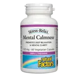Natural Factors Mental Calmness L-Theanine 125 мг Л-Теанин В Подкрепа на Нервната Система - 60 веге капсули, 60 дози