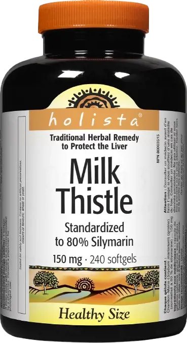 Natural Factors Milk Thistle Holista 150 мг Бял Трън - 240 софтгел капсули, 240 дози