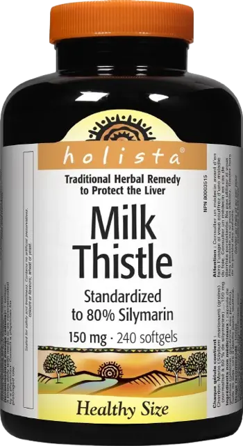 Natural Factors Milk Thistle Holista 150 мг Бял Трън - 240 софтгел капсули, 240 дози