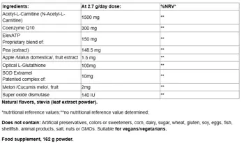 Natural Factors Mитохондриална Енергия Regenerlife™ Клетъчна Енергия и Жизненост - 162 грама прах, 60 дози