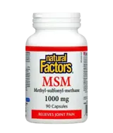 Natural Factors MSM 1000 мг МСМ Метил Сулфонил Метан